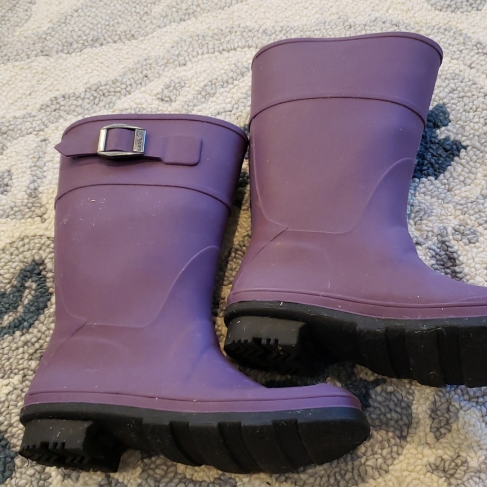 Purple kamik rain boots